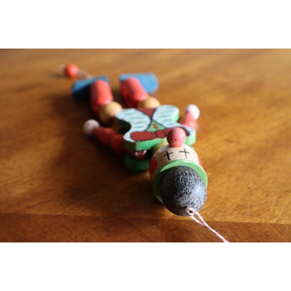 M. Gschnitzer Austria Wood Jester Clown Puppet Pull String Vintage Ornament 8.25 - Picture 12 of 12